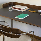 Pavilion AV17 Linoleum Iron Desk 4178 - Walnut / Chrome Legs | Fleux | 13