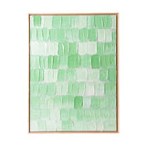 Cadre Peinture Abstraite - 75 x 100 cm - Verte | Fleux | 2
