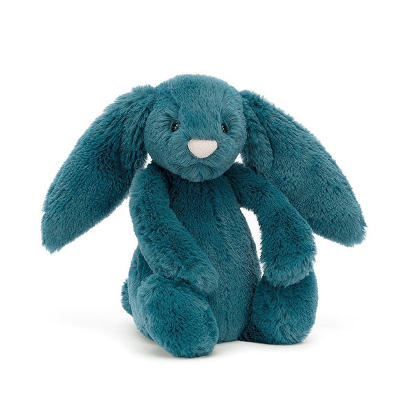 Bashful Rabbit Soft Toy - H 18cm - Mineral Blue