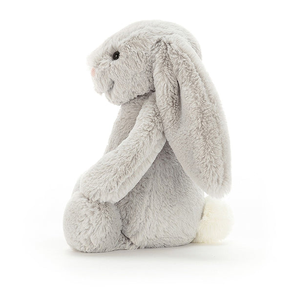 Bashful Rabbit Soft Toy - H 31cm - Silver