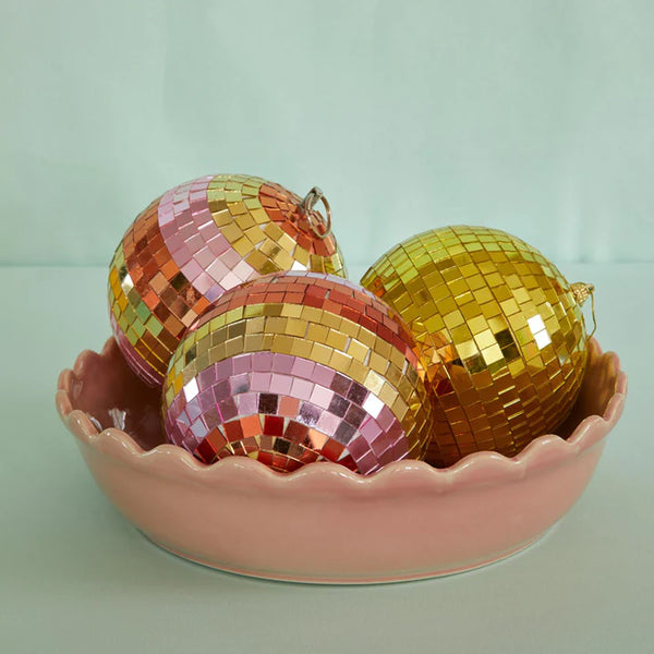 Disco ball ? 5 cm - Pink Stripes
