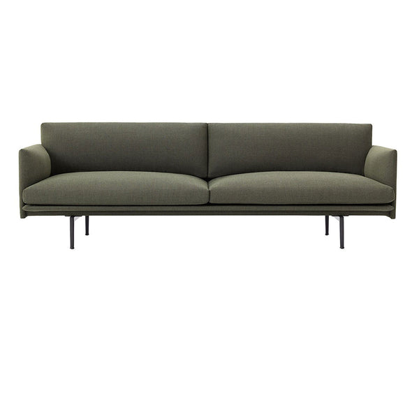 Outline 3 seater sofa - Green Fiord 961