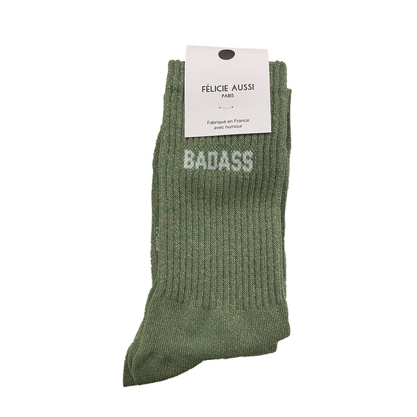 Badass socks with sequins 36/40 - Olive