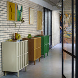 Chest of drawers / sideboard - 80 x 40 x 89 cm - Olive green | Fleux | 5