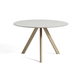 CPH20 Round Oak &amp; Linoleum Table - Cream | Fleux | 2