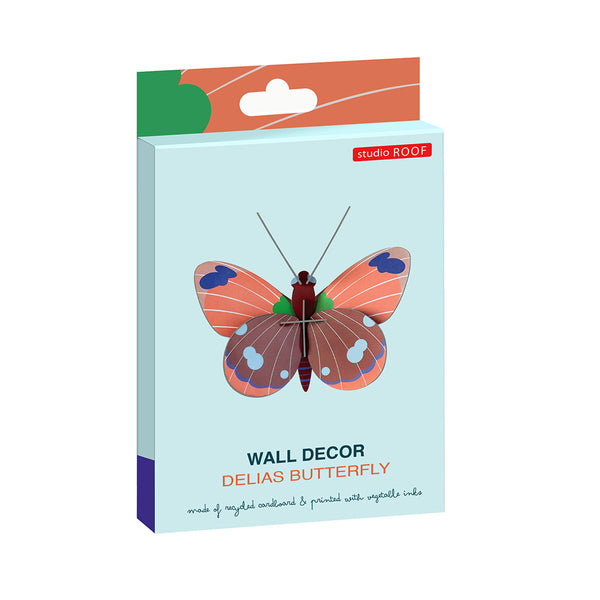 Butterfly Delias wall decoration in recycled cardboard
