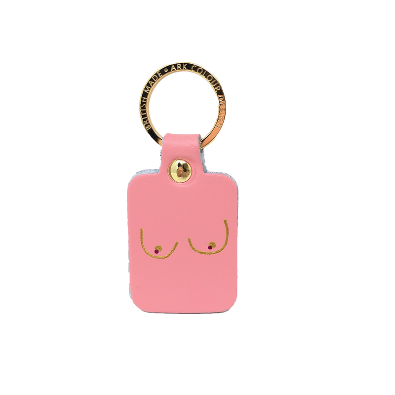 Leather Boobs keyring - Baby Pink