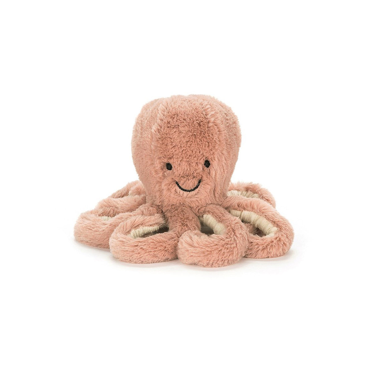peluche octopus odell bébé 14 cm - rose - jellycat