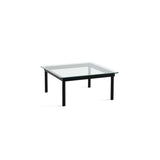 Table basse Kofi Chêne Massif Noir & Verre Clair - l 80 x L 80 x h 36 cm | Fleux | 2