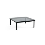 Kofi Coffee Table in Black Solid Oak & Gray Stained Glass - l 100 x L 100 xh 36 cm | Fleux | 3