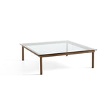 Table basse Kofi Noyer Massif & Verre Clair - l 120 x L 120 x h 36 cm | Fleux | 2