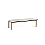 Table basse Kofi Noyer Massif & Verre Clair - l 140 x L 50 x h 36 cm | Fleux | 2