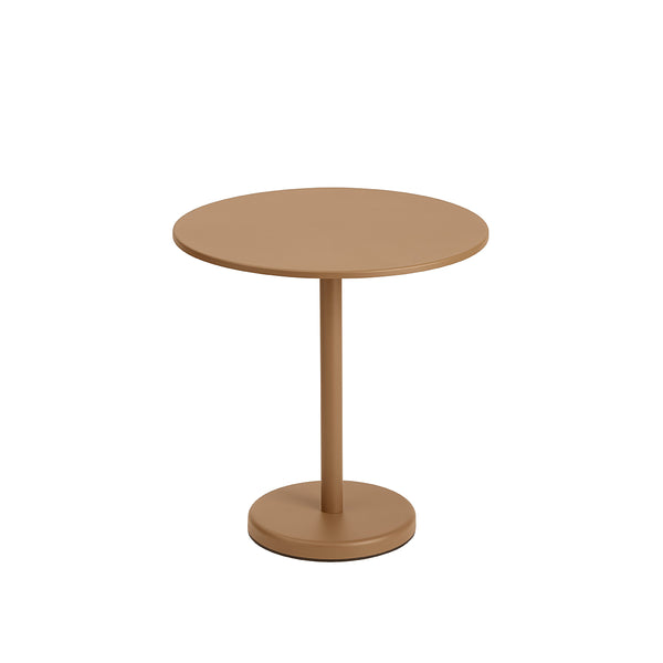 Linear Steel coffee table Burnt Orange - Ø 70 xh 73 cm