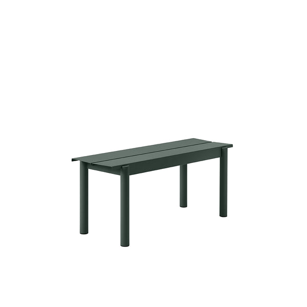 Bench Linear Steel Dark Green - 110 x 34 cm