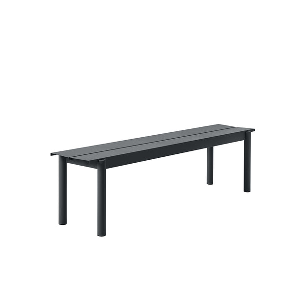 Bench Linear Steel Black - 170 x 34 cm