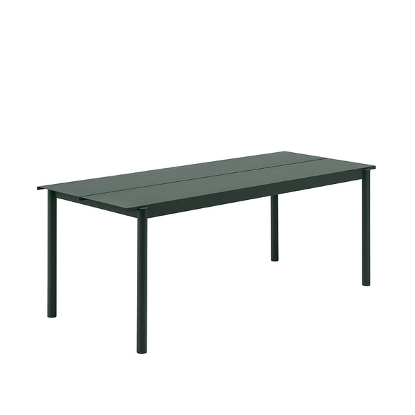Linear Steel Table Dark Green - 200 x 75 cm