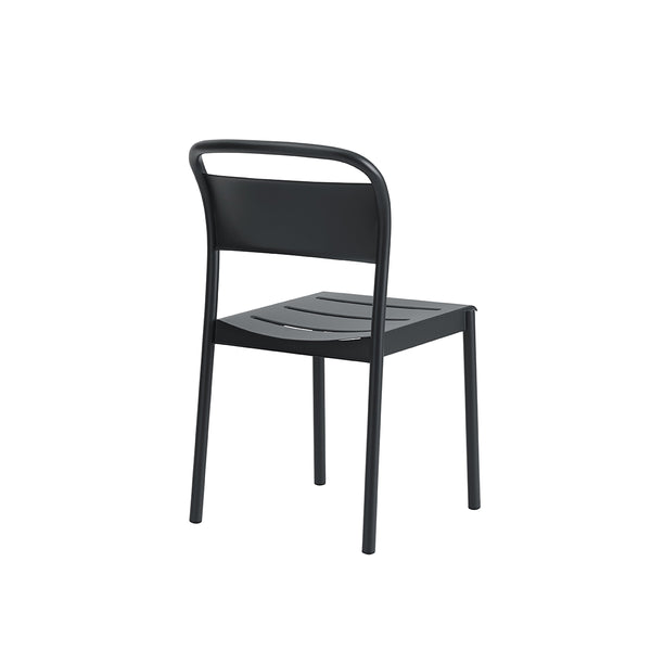 Chair Linear Steel Black