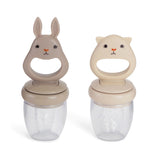 Set of 2 Silicone nibblers - Bark / Shell | Fleux | 2