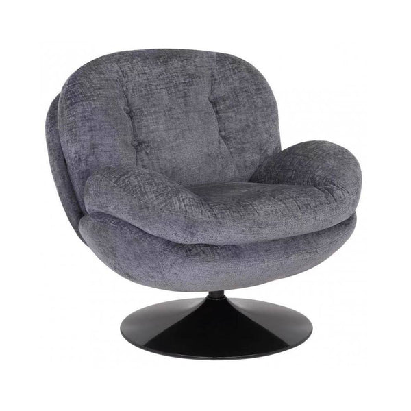 Memento armchair in velvet - 81 x 86 x 83 cm - Gray