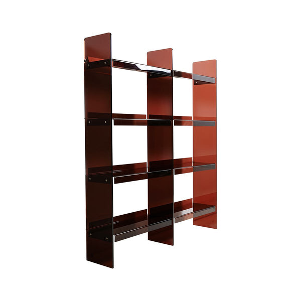 Acrylic bookcase - 160 cm - Brown Smoke