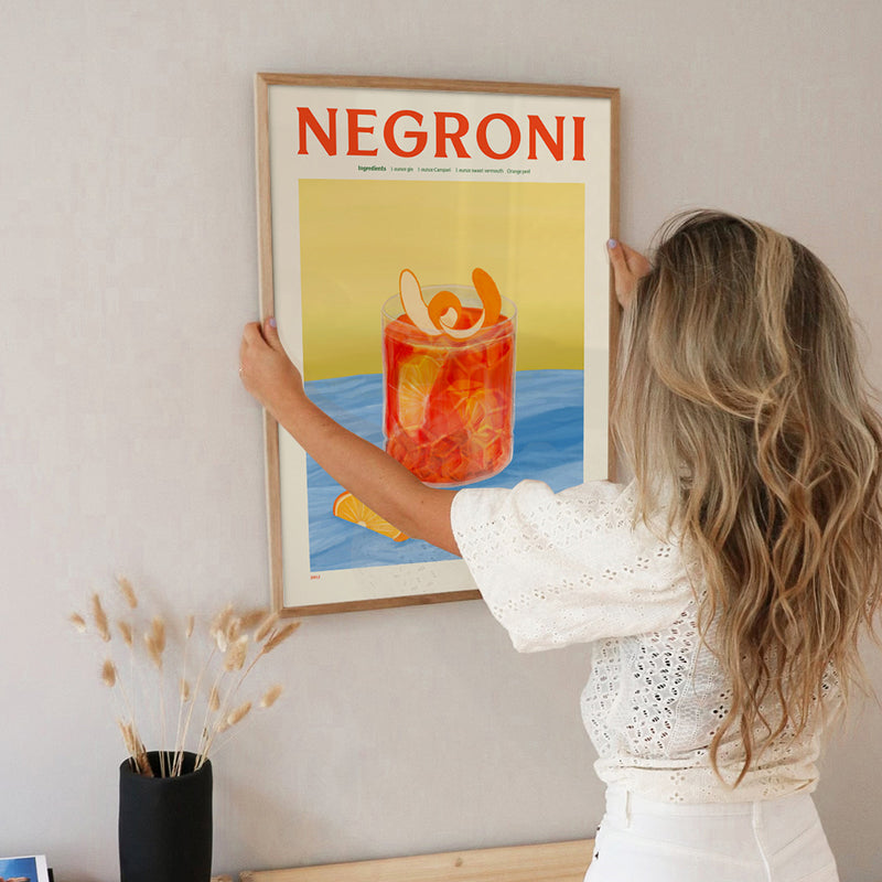 Cocktail Poster - Elin PK - Negroni