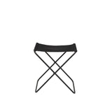 Folding stool Nola leather and iron - 39 x 31 x 45 cm - Black  | Fleux | 2