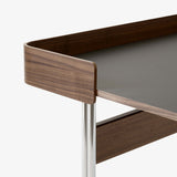 Pavilion AV17 Linoleum Iron Desk 4178 - Walnut / Chrome Legs | Fleux | 10