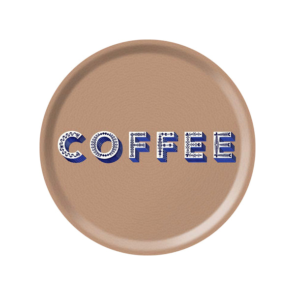 Coffee tray - Ø 31 cm - Brown