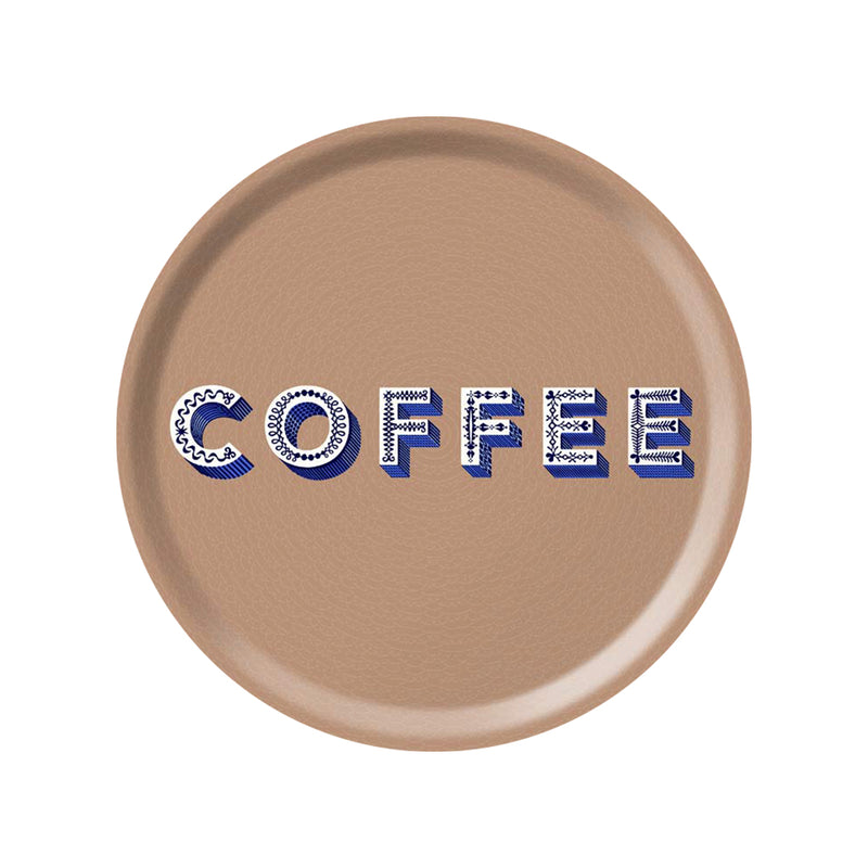Coffee tray - Ø 31 cm - Brown