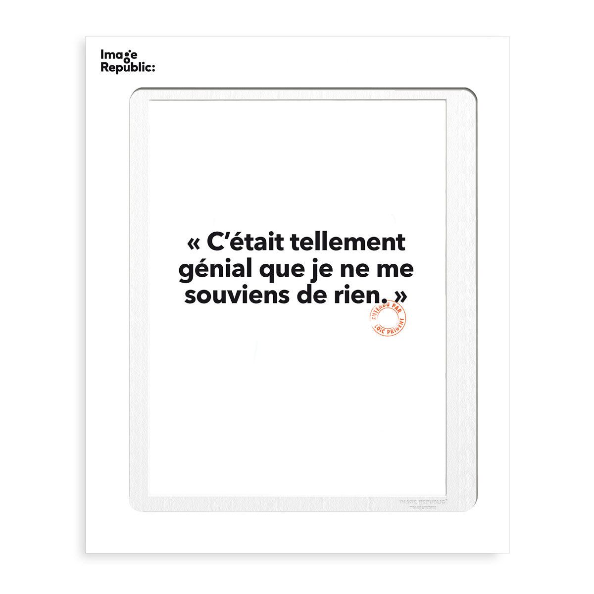 Affiche Loic Prigent Pardon Vous Auriez - 30 x 40 cm
