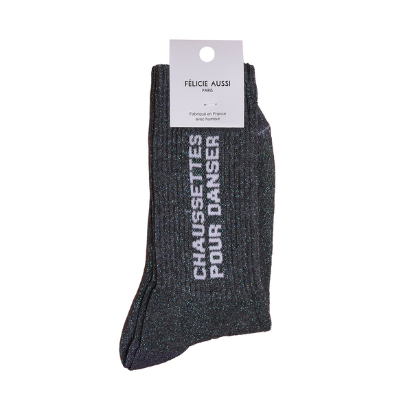 Glitter Dance Socks 36/40 - Anthracite