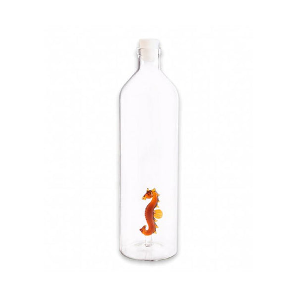 Sea Horse Atlantis bottle in borosilicate glass -1.2L 