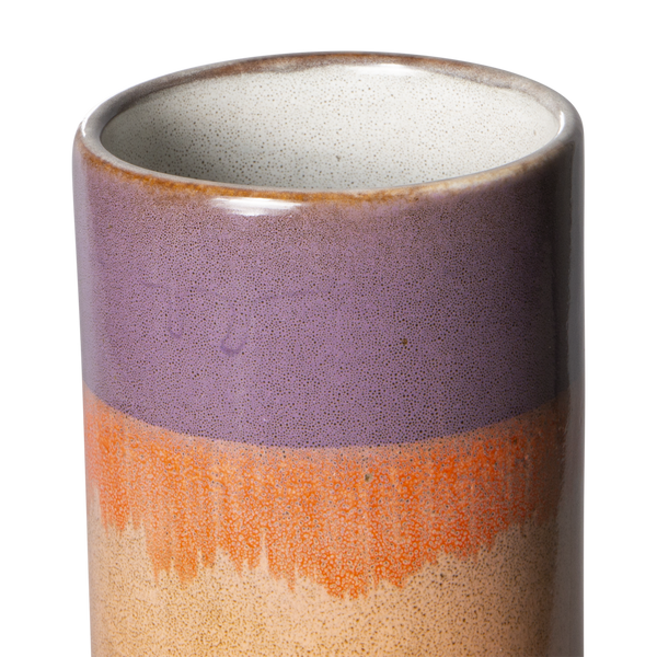 XS 70's ceramic vase - 7.5 x 7.5 x 19 cm