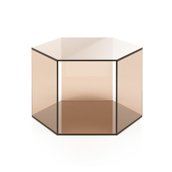 Hexagon coffee table - h 35 x 48 x 55 cm - Bronze