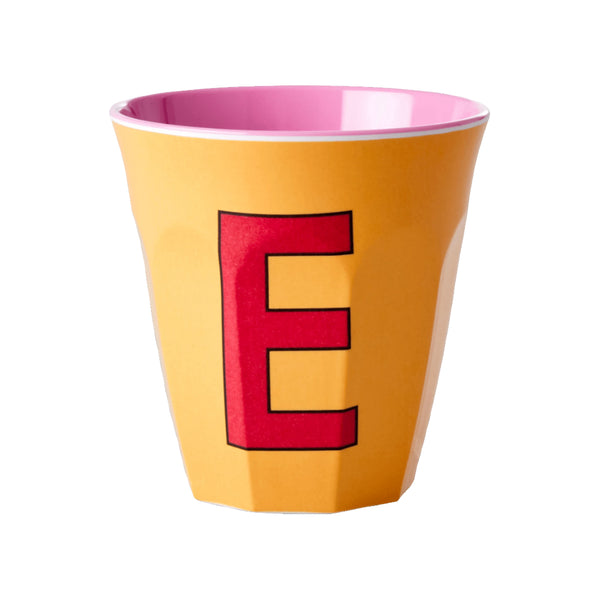 Letter E melamine cup