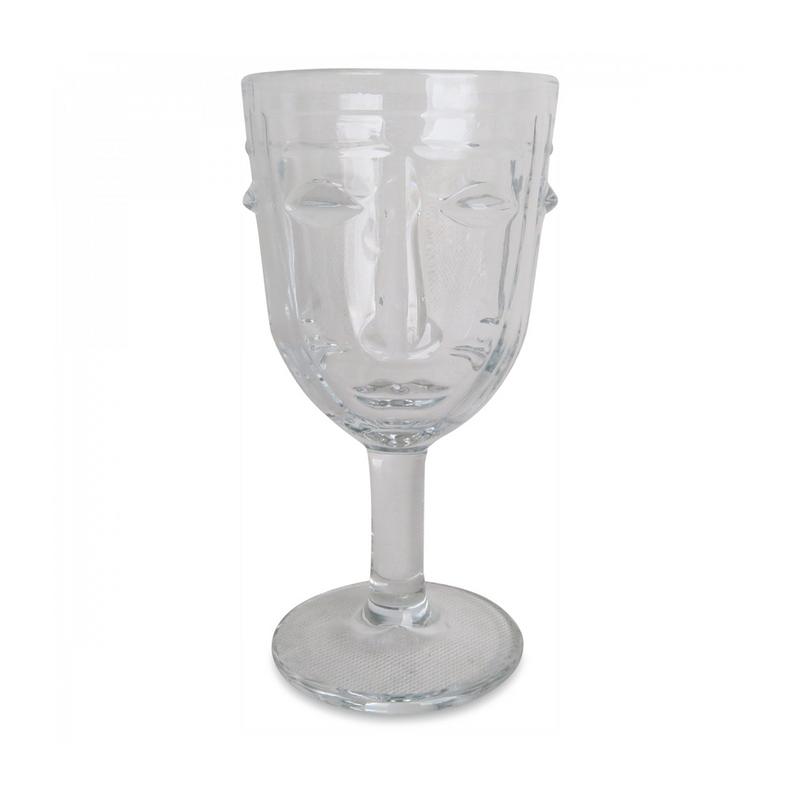 Face Stemmed Glass
