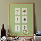 Affiche A3 Sips & Snacks - Green | Fleux | 6