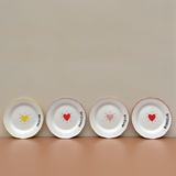 Set de 4 assiettes Amour Coeur 19 cm | Fleux | 9