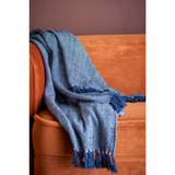 Plaid Herringbone Coton recyclé - Bleu | Fleux | 4