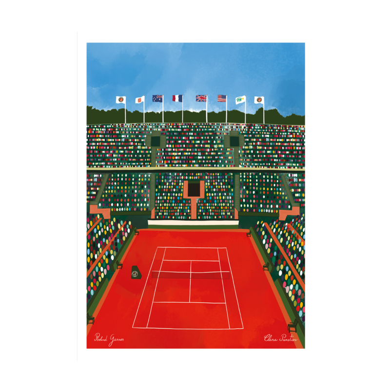 Poster 11 Rolland Garros - Clara Panetier - 30 x 40 cm