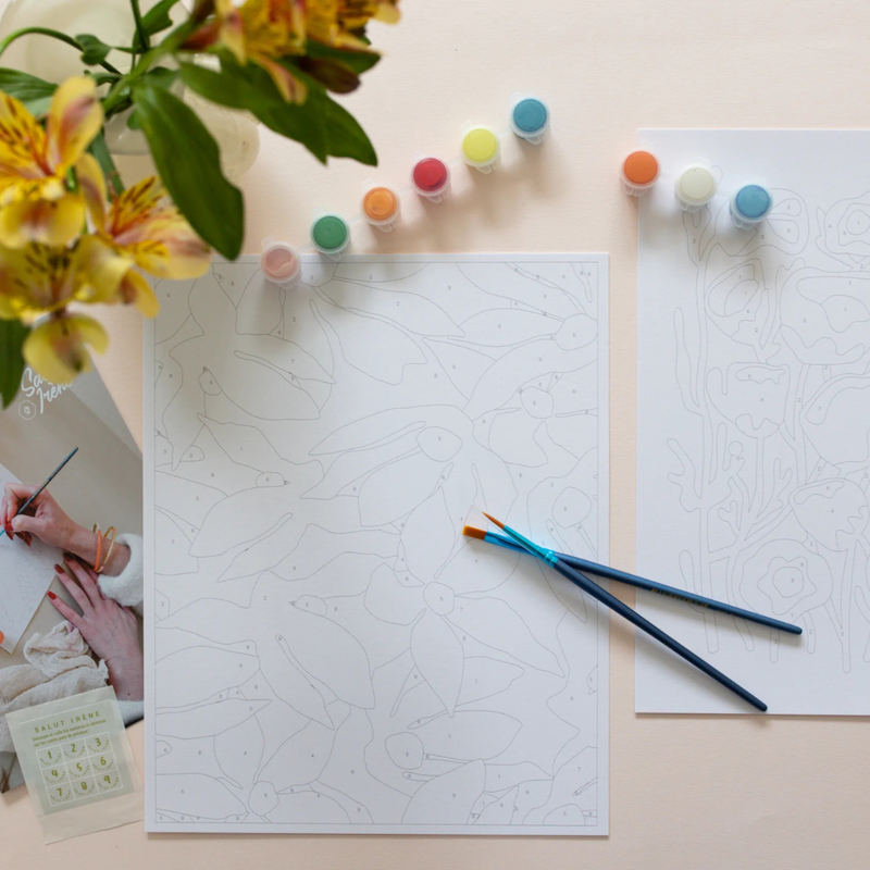 Set de peinture - Fleurs Multico