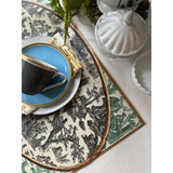 Set de table ovale Offrande à l'amour - Toile de Jouy | Fleux | 58