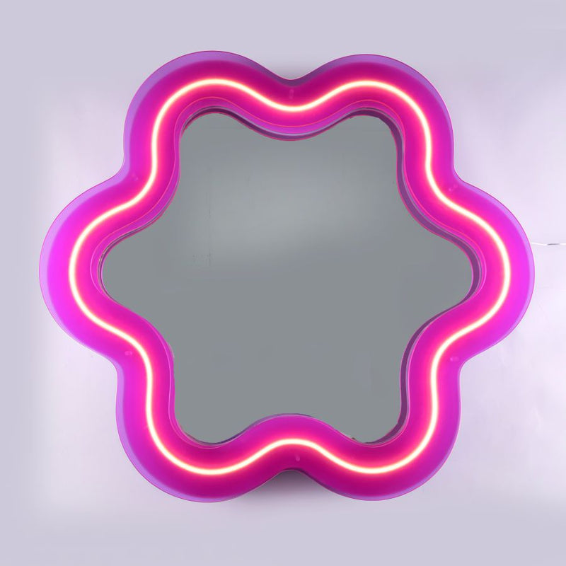 Miroir Supercurve Cadre lumineux Fleur - 118,5 x 108 cm