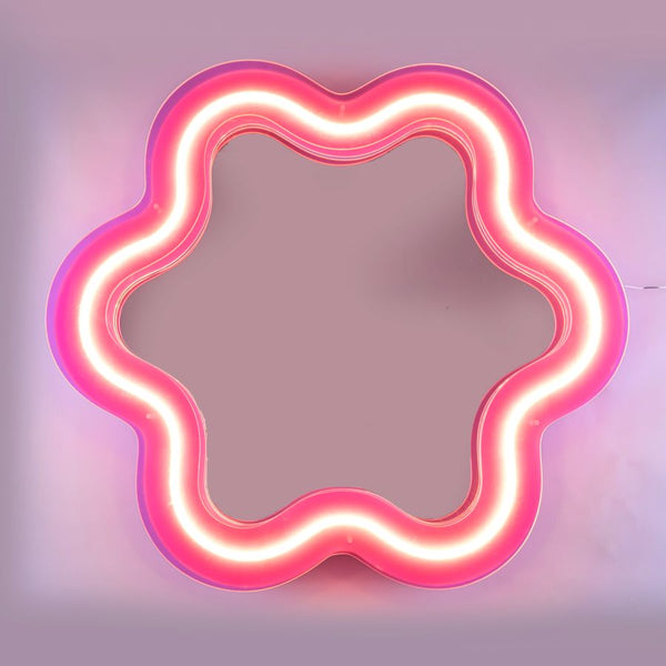 Miroir Supercurve Cadre lumineux Fleur - 118,5 x 108 cm