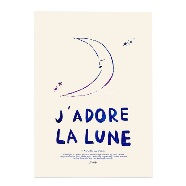 Affiche A3 J'adore La Lune