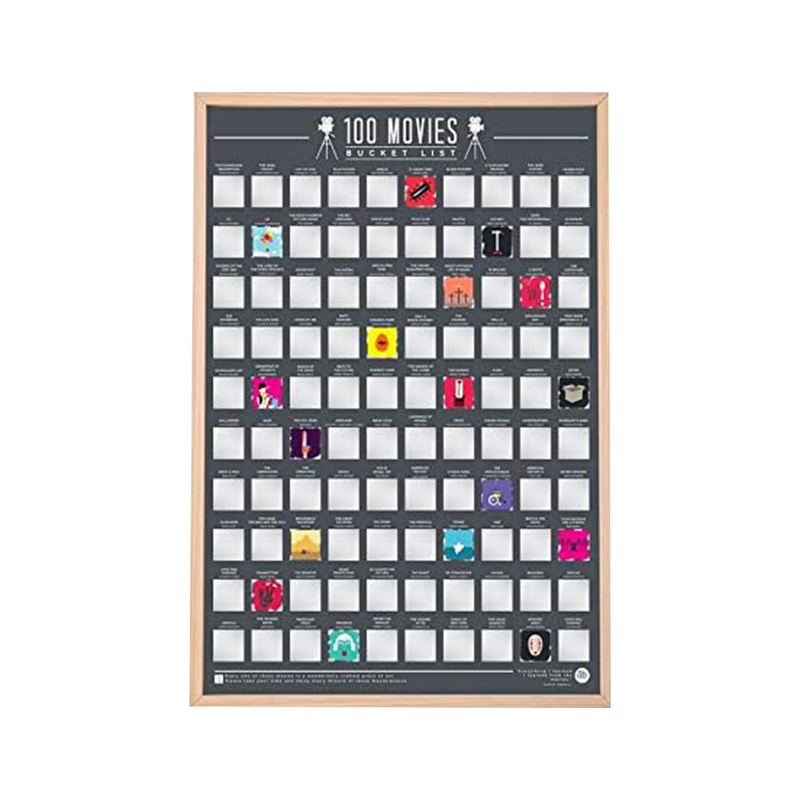 100 Movies Scratch Poster
