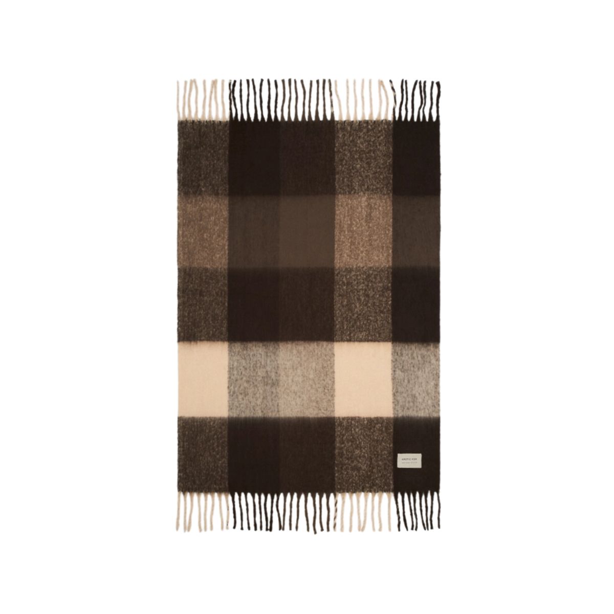 Plaid Recyclé Reykjavik - Dark Earth Brown | Fleux