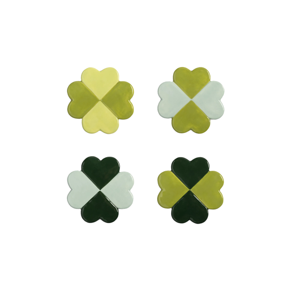 Lot de 4 Dessous-de-verre Trèfles