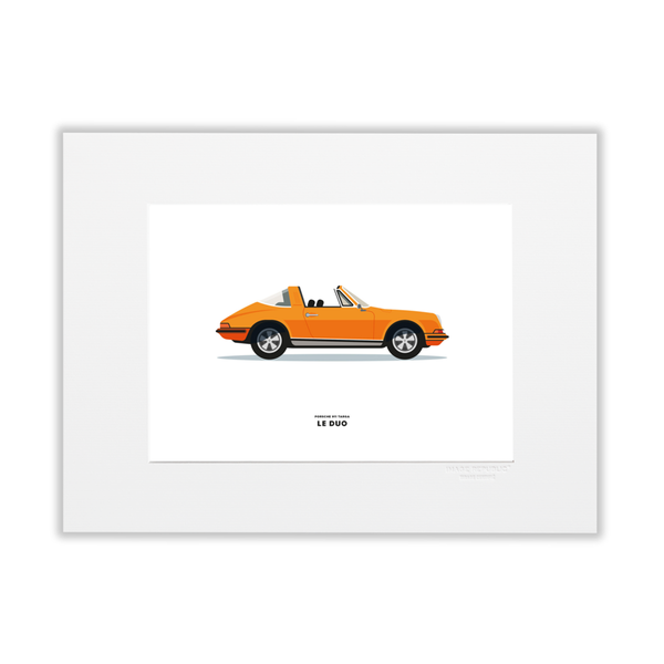 Poster The Porsche 911 Targa Orange duo - 30 x 40 cm