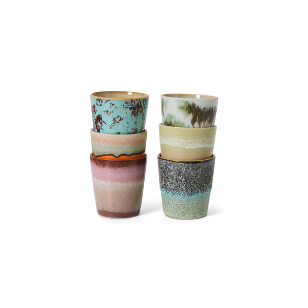 Set de 6 coffee mugs 70s S Surreal